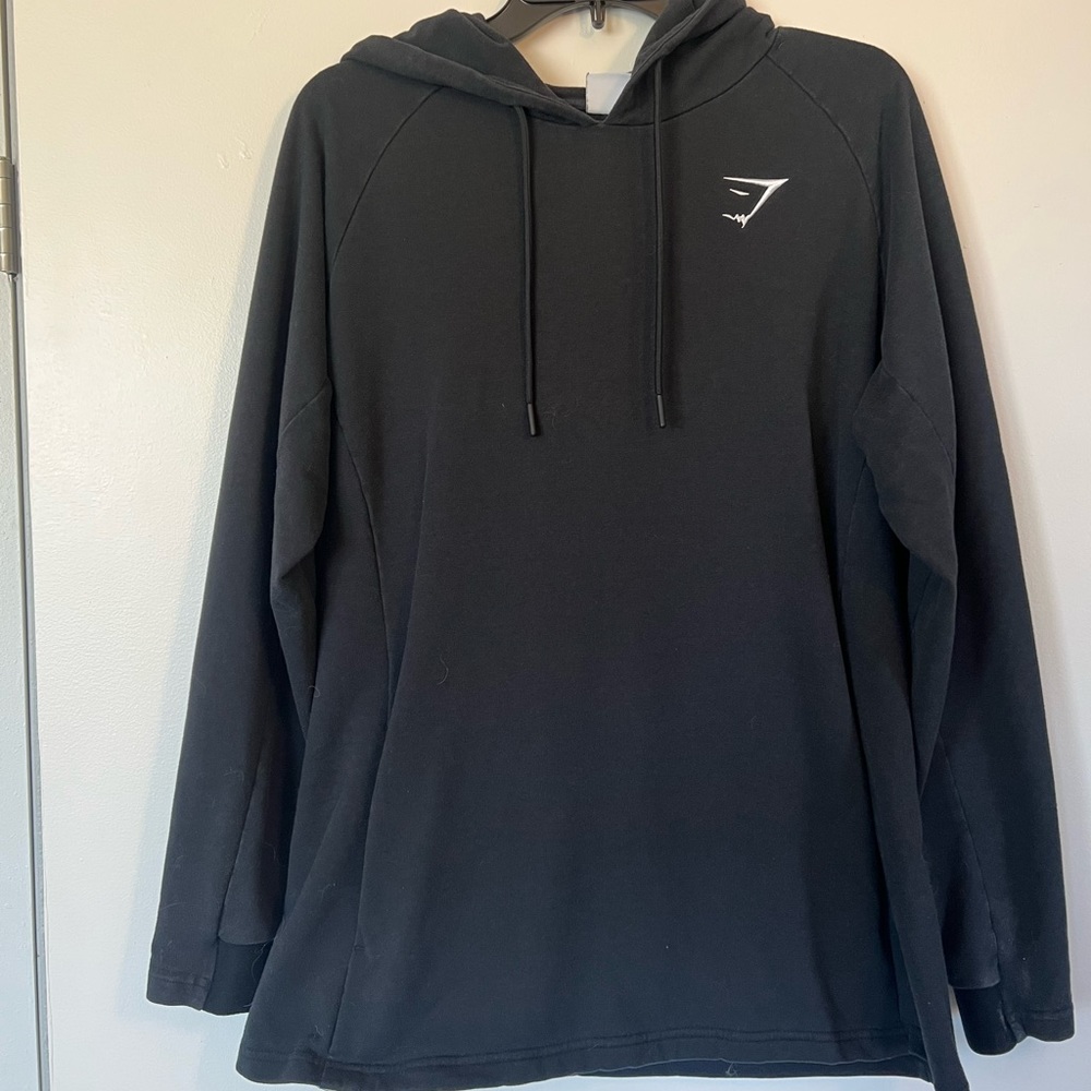Large Men’s Black Gymshark Hooded Sweatshirt